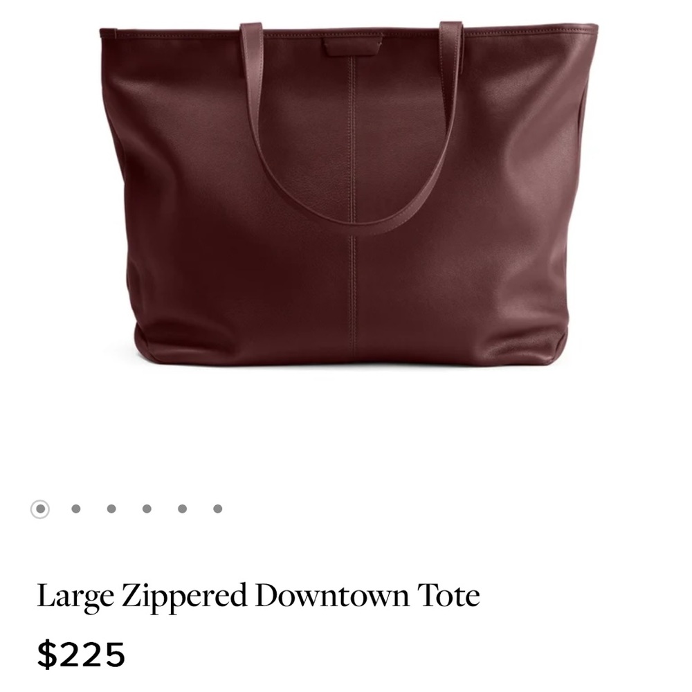Leatherology Large Downtown Zippered Tote